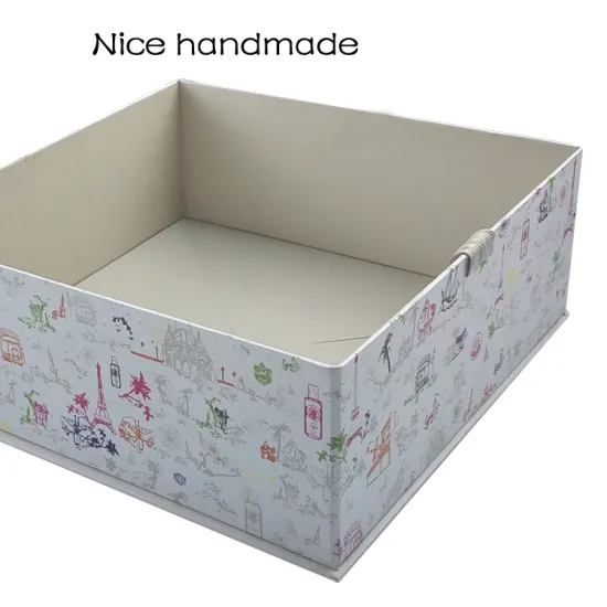 Colorful Silk Ribbon Closure Folding Gift Paper Box