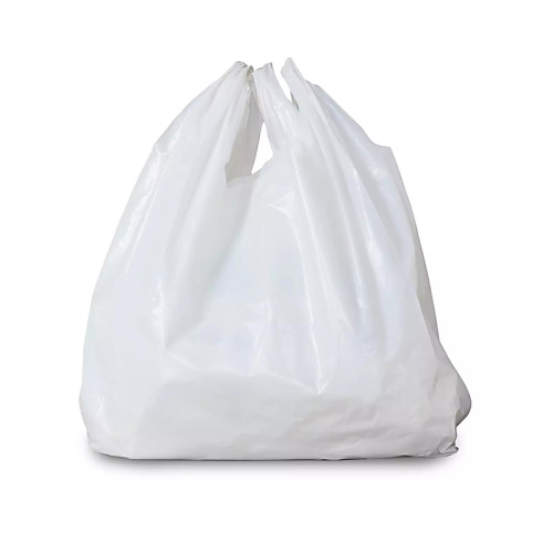 Chaleco de compras con impresion personalizada bolsa de plastico reciclable portador de Poly