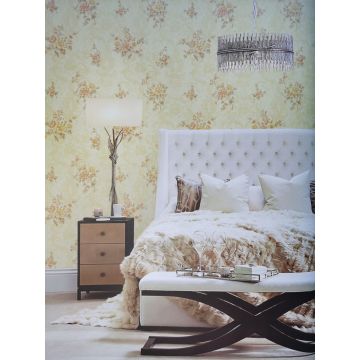 Vinly Wallpaper Bunga Desain Wallpaper Kertas PVC