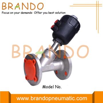 1'' DN25 PN16 Flange Pneumatic Angle Seat Valve