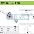 220 Zigzag Lock Glass Glass Door Lockディスプレイケース穴のないケース