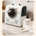 Linda mochila transportadora para mascotas con forma de gato