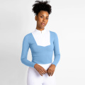 Nieuwe kleur High Elastic Women Equesrian Show shirts