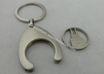 Custom Supper Market Iron, Brass, Zinc Alloy Coin Holder With Misty Nickel Plating