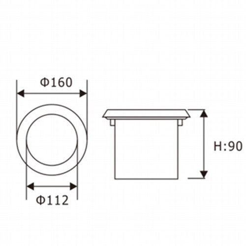 Τετράγωνο LED Equisite 3W LED Inground Light