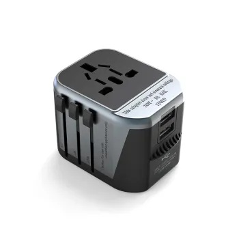 Worldwide Fast Charge Type-C PD Travel Adapter with Multi Plug Universal Wall Power Adaptor