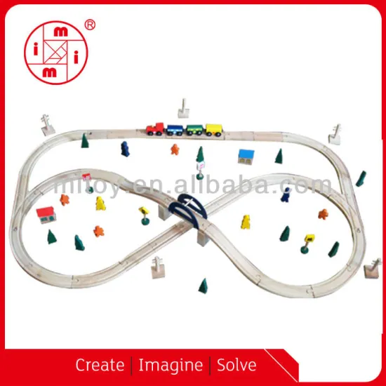 70pcs Wooden Train set toy from ICTI factory