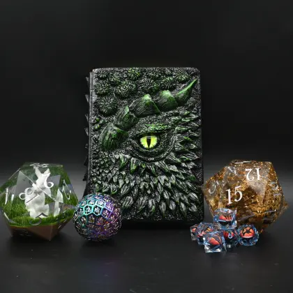 Wholesale Handmade Forest Evil Dragon Game Handbook - 200 Pages A5 Silky Writing Resin Notebook