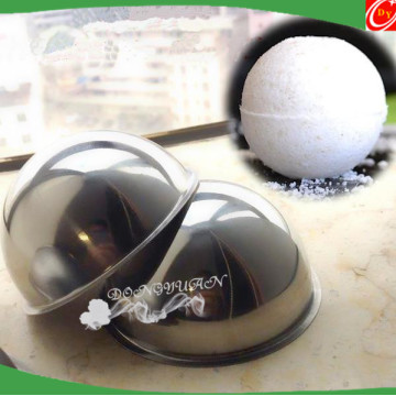 Metal Bath Bomb Mold Mirror Polished Stainless Steel Half Balls with Lip on the Edge