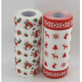 Багаторазовий кухонний паперовий рушник OEM Christmas Decoration Printed