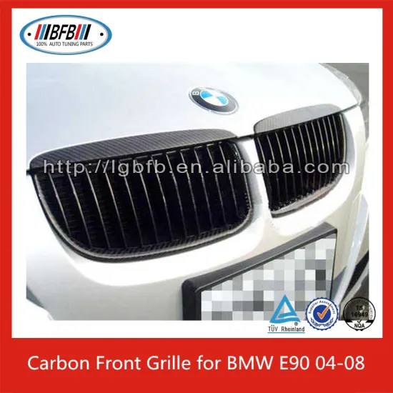 Euro Style Replacement Carbon Black Front Grille For BMW E90 04-08 pre-facelift 3 Series