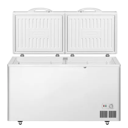 Horizontal Double Door Home Kitchen Freezer and Refrigerator Exposition