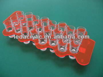Acrylic shot glass serving tray