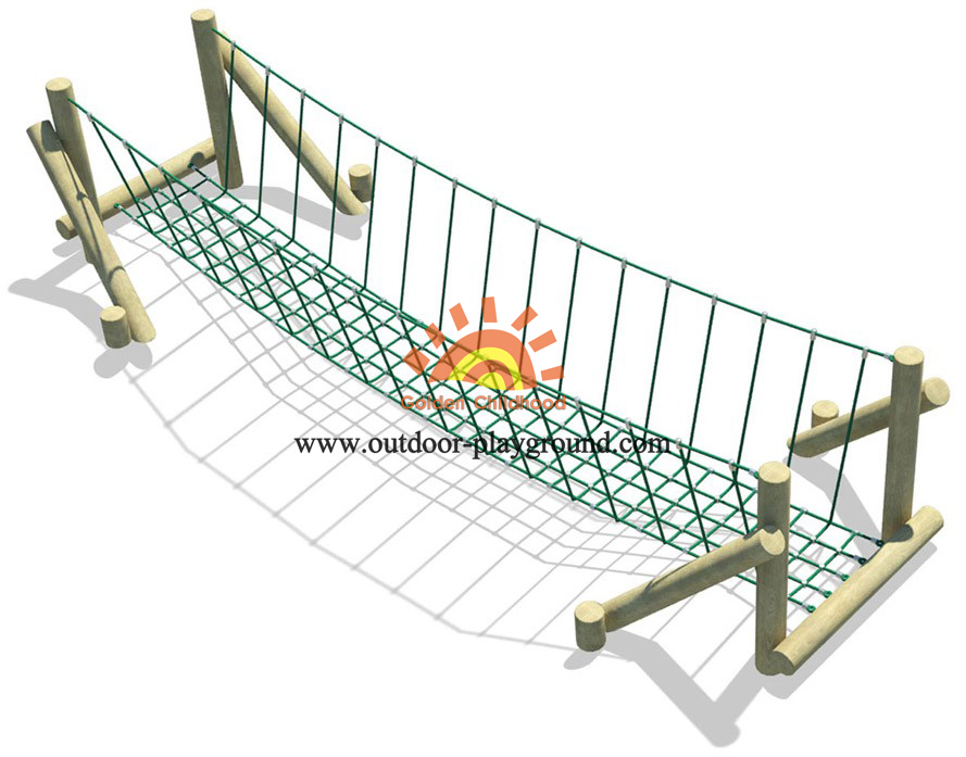 Wooden Balance Net Bridge Playground For Children