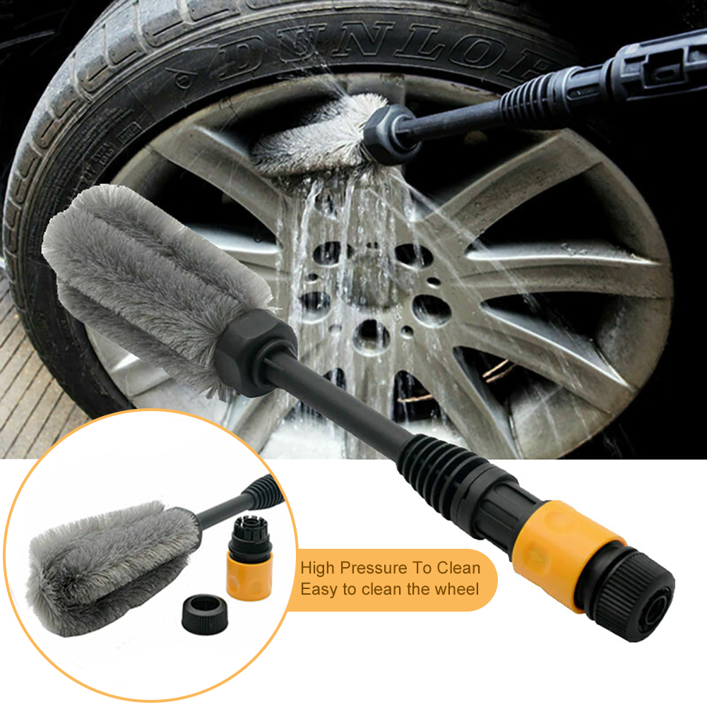 Voiture de nettoyage de roue de voiture lavage de pneu propre alliage alliage à poils doux nettoyant outils de nettoyage des soins automobiles voiture