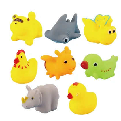 Colorful Silicone Animal Bath Toy Set: Safe and Fun Squirters for Kids' Bath Time