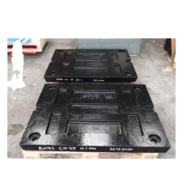 Extec C10 Jaw Plate dengan Gigi dan Liner Bergelombang - Nomor OEM J6250000, J4250000
