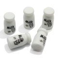 100pcs Cute Cow Bottle Simulation Mini Milk Bottle DIY Dollhouse Miniature Accessory Resin Drinks Crafts Doll House Decor