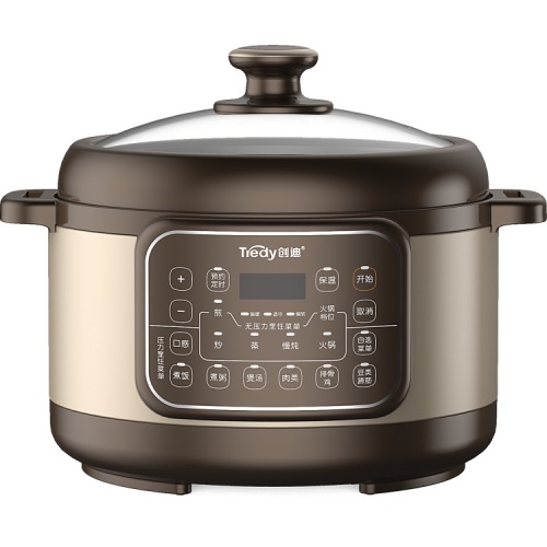 3.5L dual-hat cooker good quality kitchen electric multi pressure cooker Hot pot Steamer brown