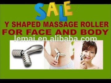 silver 3d y shape solar energy beauty roller/mini y lifting solar massager
