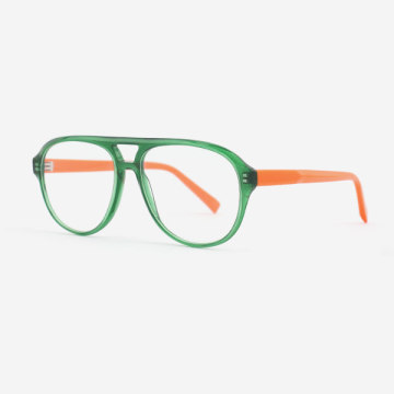 Super thin Pilot Round Acetate Unisex Optical Frames