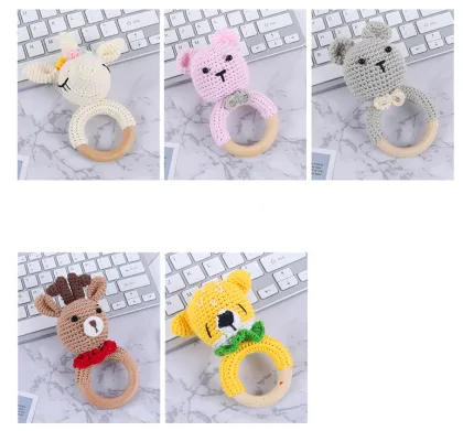 Unicorn Needle Hook Bear Rattle