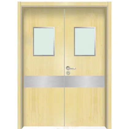 Hospital double wooden ancient doors wood door