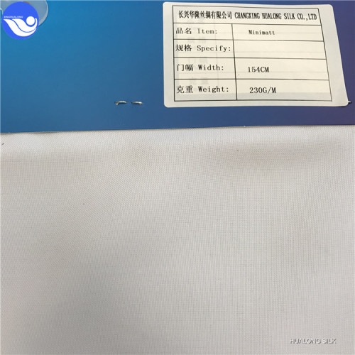 Especificação de peso de grama diferente mini tecido branco mate