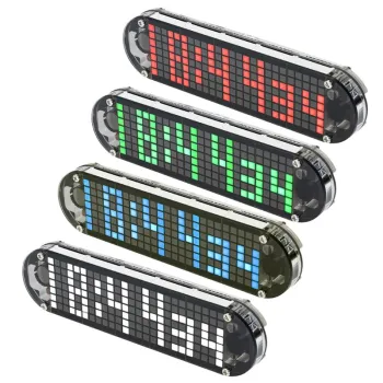 DS3231 temperature meter High Accuracy DIY Digital Dot Matrix LED Alarm Clock Kit with Transparent Case Date Time Display