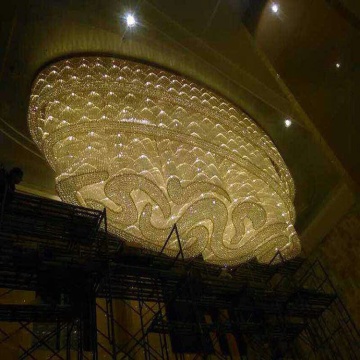 Huge Spiral Chandelier for Hotel and Restaurant Decoration