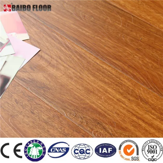Waxed HDF wood laminated flooring environment friendly