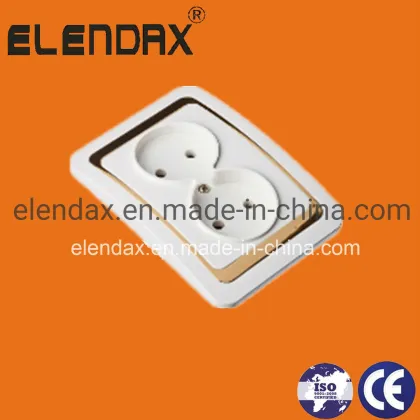 Euro Wall Socket Double Plug