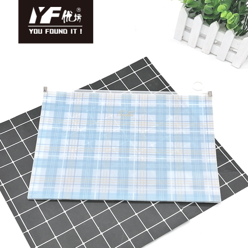 PP File Holder Tartan style PP zipper file holder Manufactory