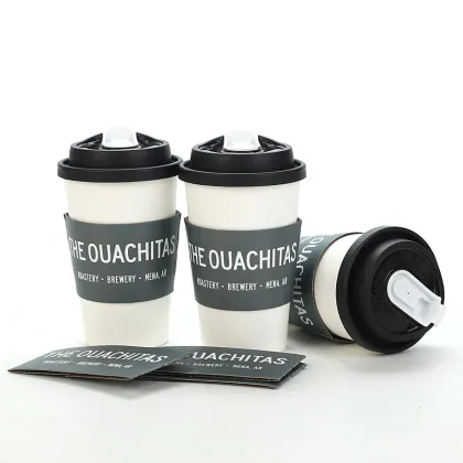 Factory supply cup printing brown paper cup sleeve