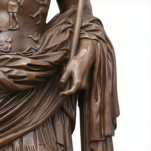 Bronze Augustus Statue with Propaganda Armor Reliefs