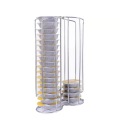 Table top vertical coffee capsule rack