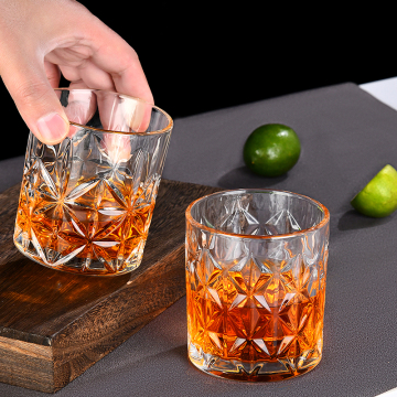 11oz Engraved Lead-Free Whisky Glass Gift Set with Whiskey Stones