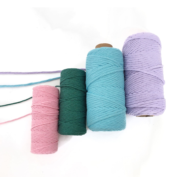 Crochet Cotton Cord Packaging Rope - 3mm Fashion Single Strand Twisted Macrame Cord