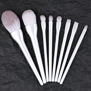 2022 Hot-saling 8st Silver Color Plastic Hands Makeup Brush Kit