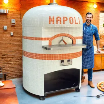 Commercial Golden Supplier: New Charcoal Stone Wood Fire Pizza Oven with Electricity/Gas Chimney
