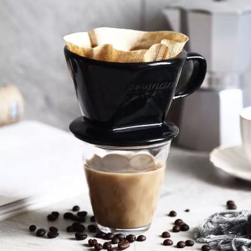 Wholesale Handmade Black Coffee Dripper with Custom Logo for Hotels