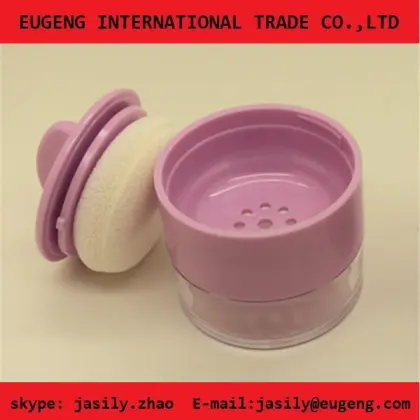 Most popular Empty loose powder jar with puff