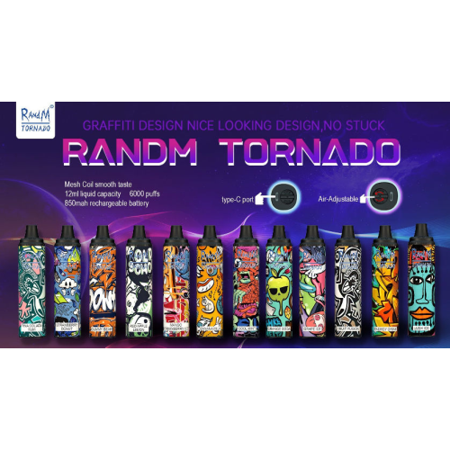 RandM Tornado Vape 6000 puffs with 12ml e-liquid
