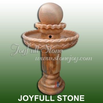 Red Marble Fortune Ball Fountains, Indoor Marble Fountains, Indoor water features