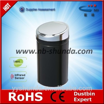 50L stainless steel sensor standing mirror finish painting hotel household recycle bin kitchen waste bin