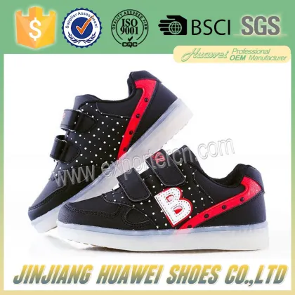 gum-rubber outsole Brand Led Shoes