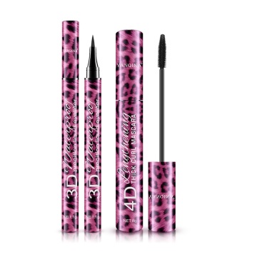 Pink Leopard Eyeliner and Mascara Set - Waterproof Eyelash Extension Mascara OEM