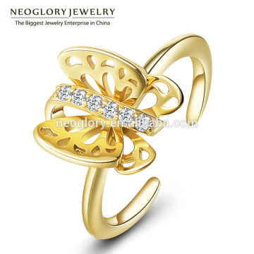Neoglory Zircon Gold Plated Rings For Women Engagement Finger Jewelry Christmas Gifts Fashion Made With Swarovski Elements