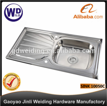 Stainless Steel Kitchen Bar Sink Topmount Single Bowl Water Tank Sink-10050C
