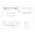 1.27mm(.050") Dual Row Shrouded Header With Ejector Straight DIP Type